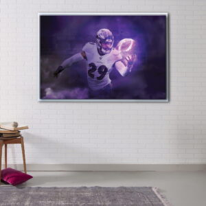 lamar jackson floating frame canvas