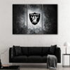 3 panels las vegas raiders canvas art
