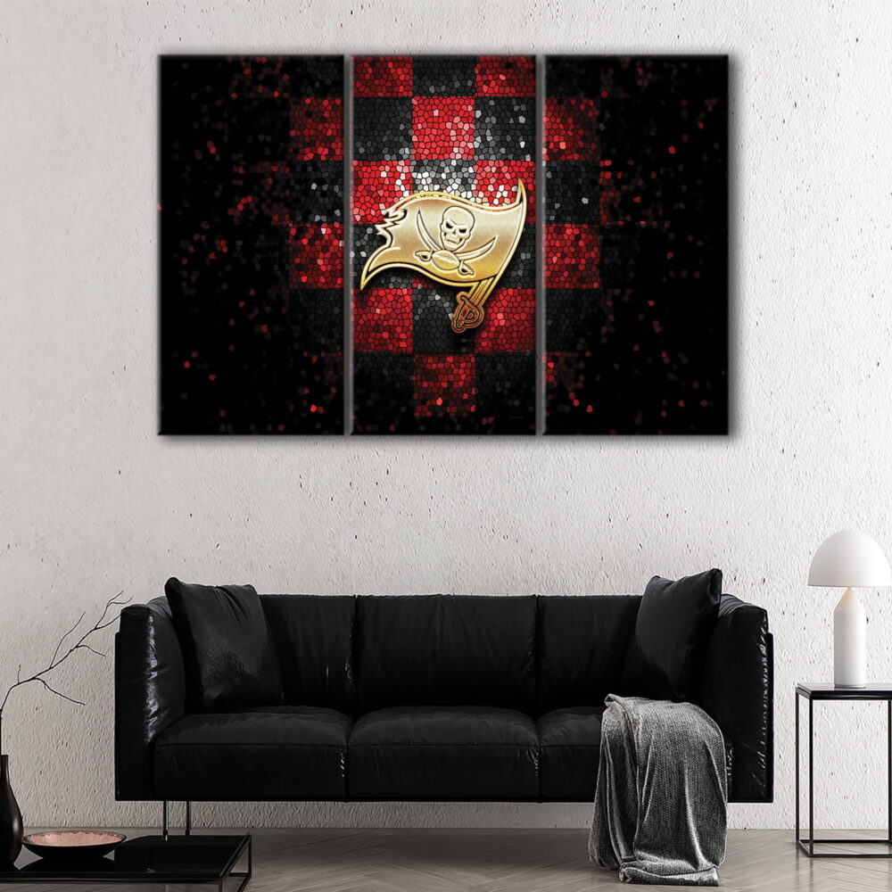3 panneaux tampa bay buccaneers canvas art