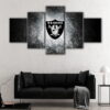 5 panels las vegas raiders canvas art