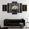 5 panels los angeles rams logo canvas art