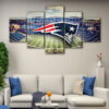 5 panels new england patriots stadium canvas art