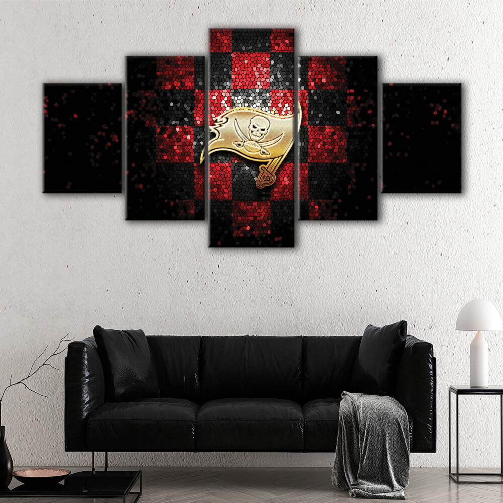 5 panels tampa bay buccaneers canvas art
