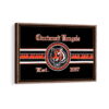 cincinnati bengals framed canvas walnut brown