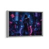 cyber warrior toile encadrée cadre blanc