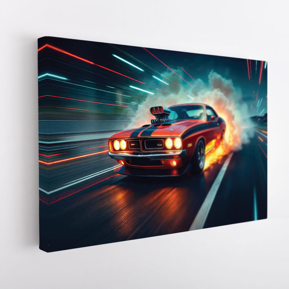 toile tendue dodge challenger furieux
