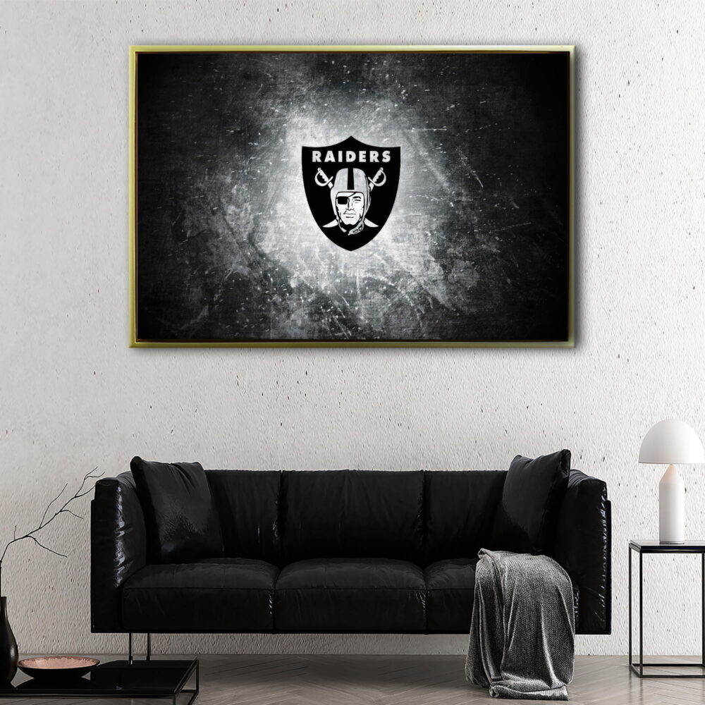 las vegas raiders floating frame canvas