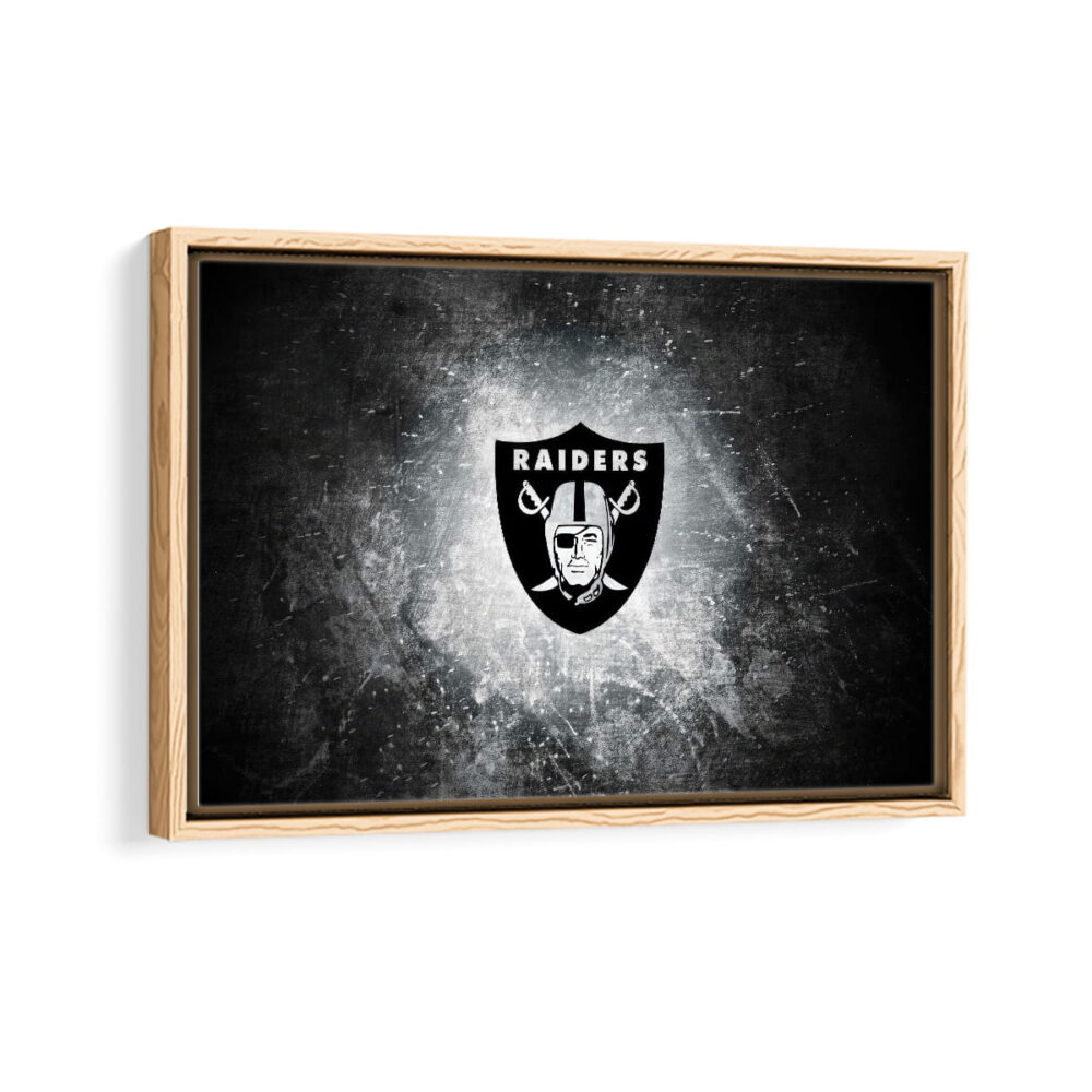 las vegas raiders framed canvas natural beige