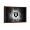 las vegas raiders framed canvas walnut brown