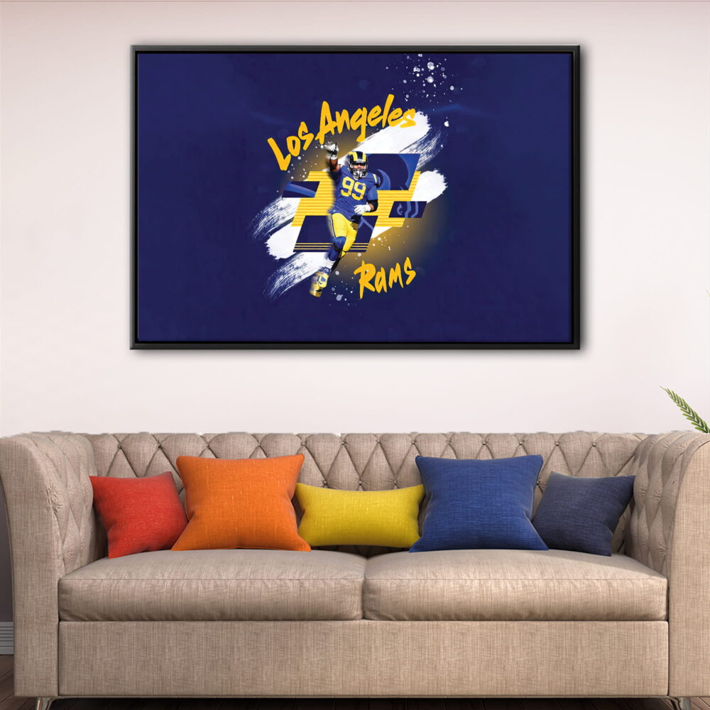 los angeles rams floating frame canvas