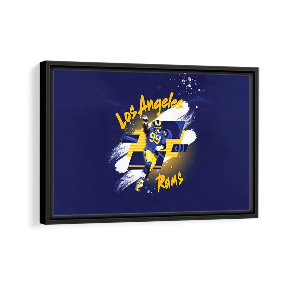 los angeles rams framed canvas black frame