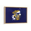 los angeles rams framed canvas natural beige