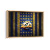 los angeles rams logo framed canvas natural beige