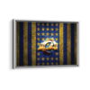 los angeles rams logo framed canvas white frame