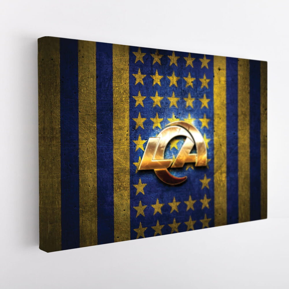 los angeles rams logo stretched canvas