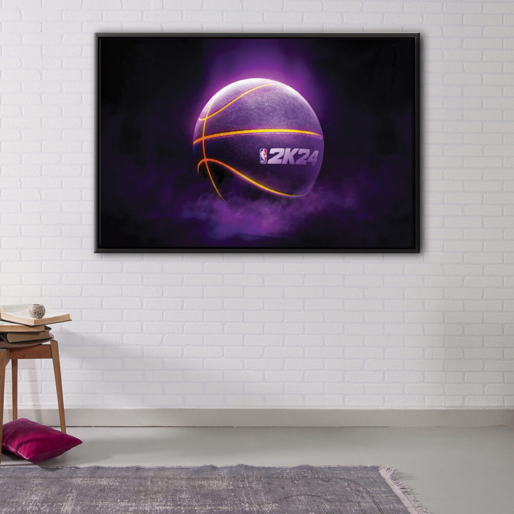 nba 2k24 baller floating frame canvas