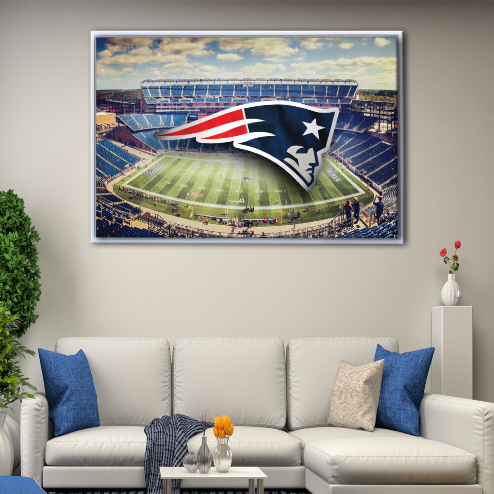 new england patriots stadium floating frame canvas
