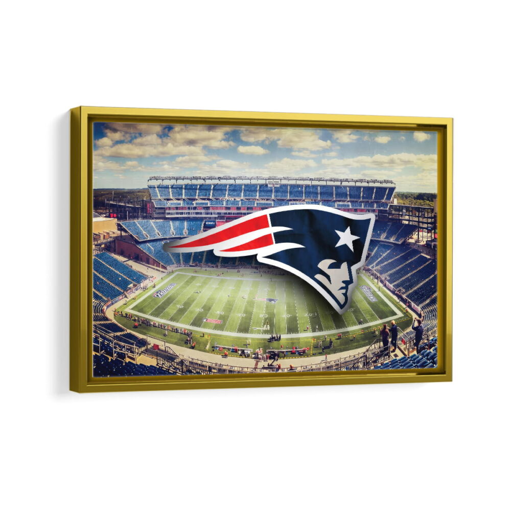 new england patriots stadium framed canvas gold frame