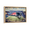 new england patriots stadium framed canvas natural beige