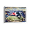 new england patriots stadium framed canvas white frame