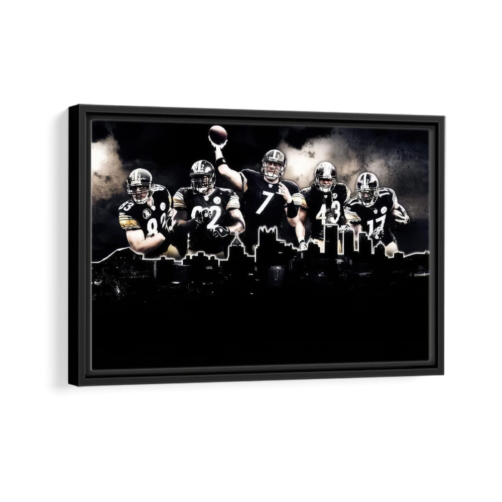 pittsburgh steelers framed canvas black frame