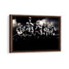 pittsburgh steelers framed canvas walnut brown
