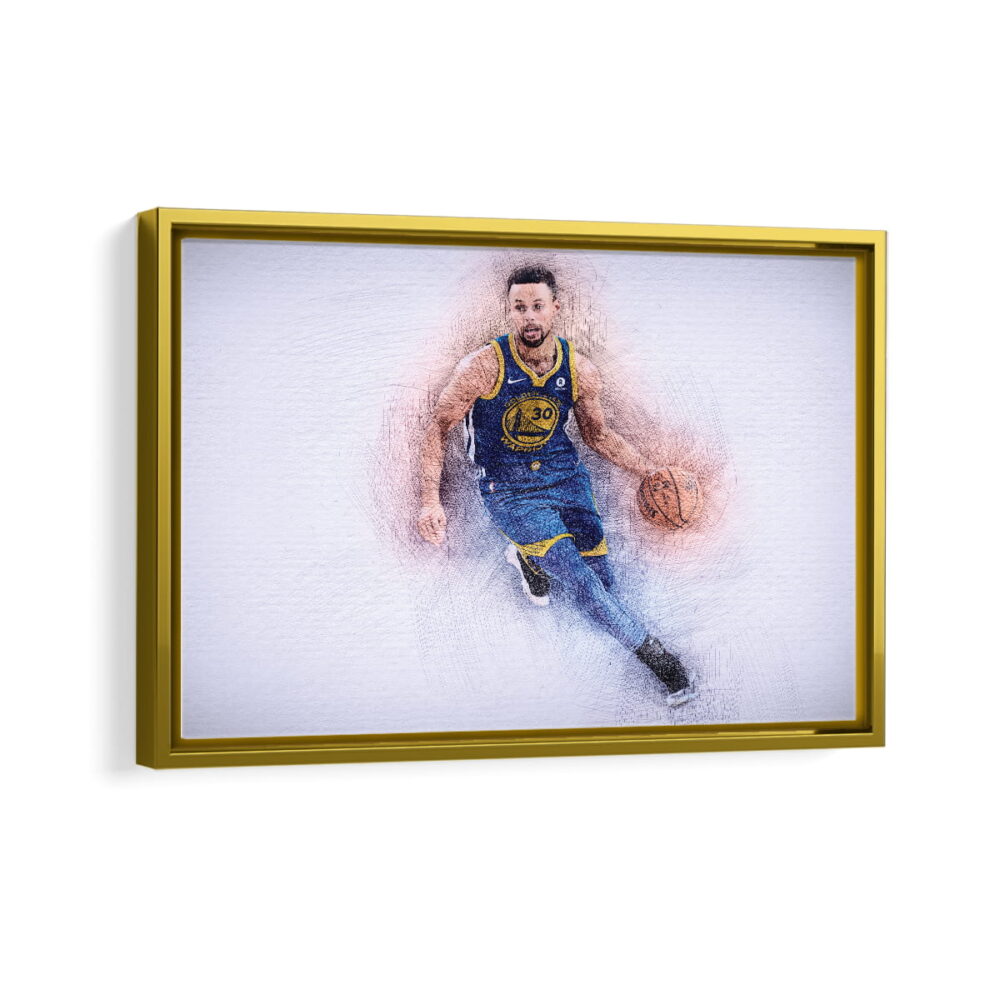 stephen curry framed canvas gold frame