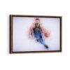 stephen curry framed canvas walnut brown
