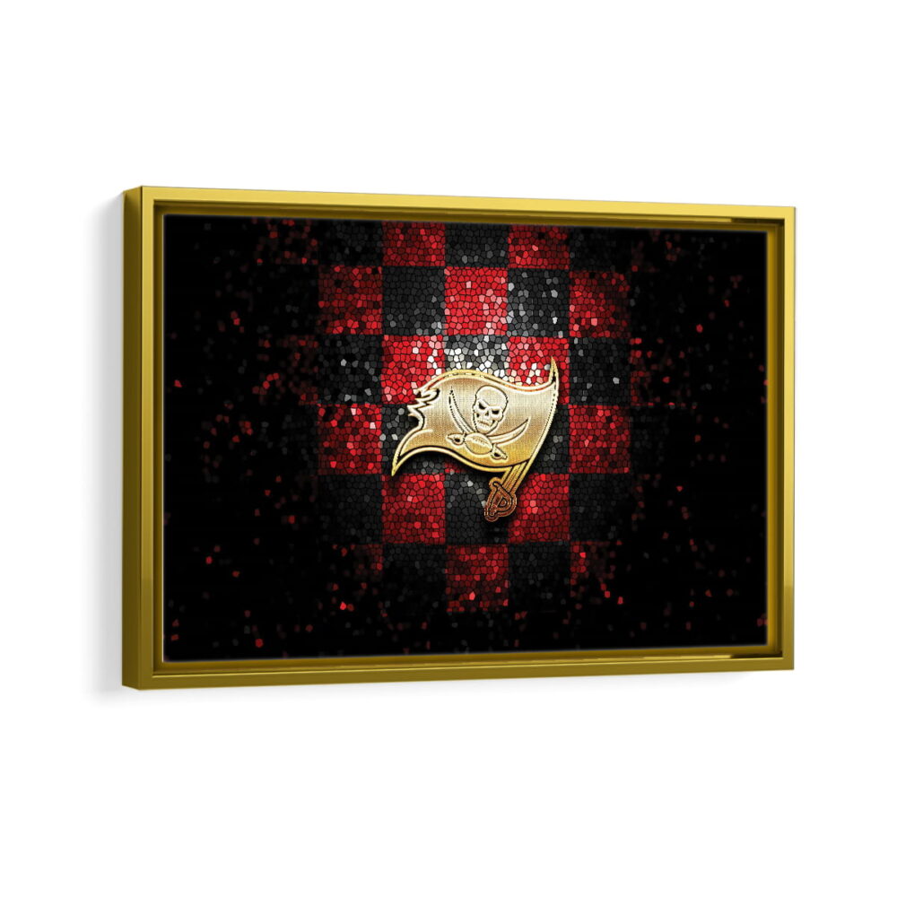 tampa bay buccaneers framed canvas gold frame
