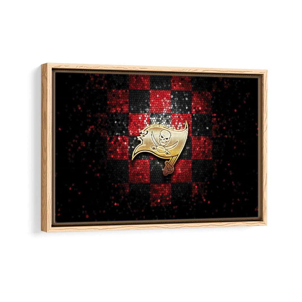 tampa bay buccaneers framed canvas natural beige