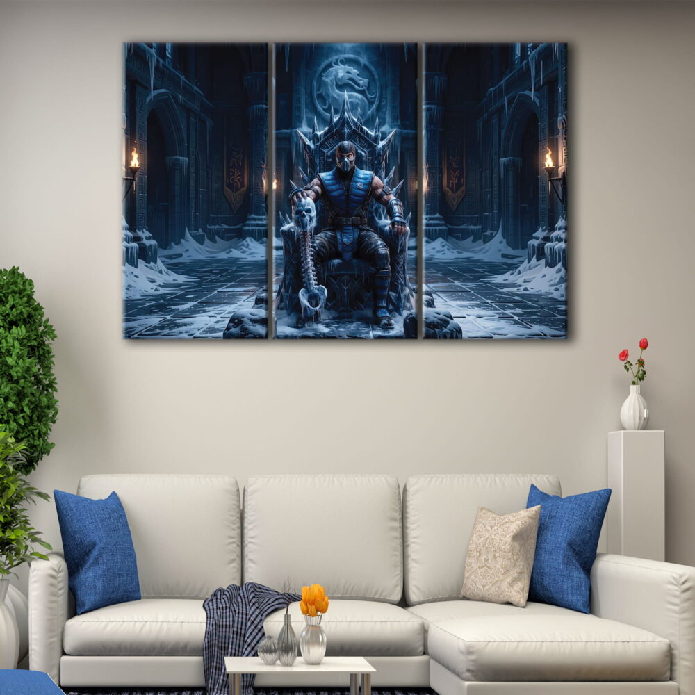 3 panels sub-zero throne canvas art