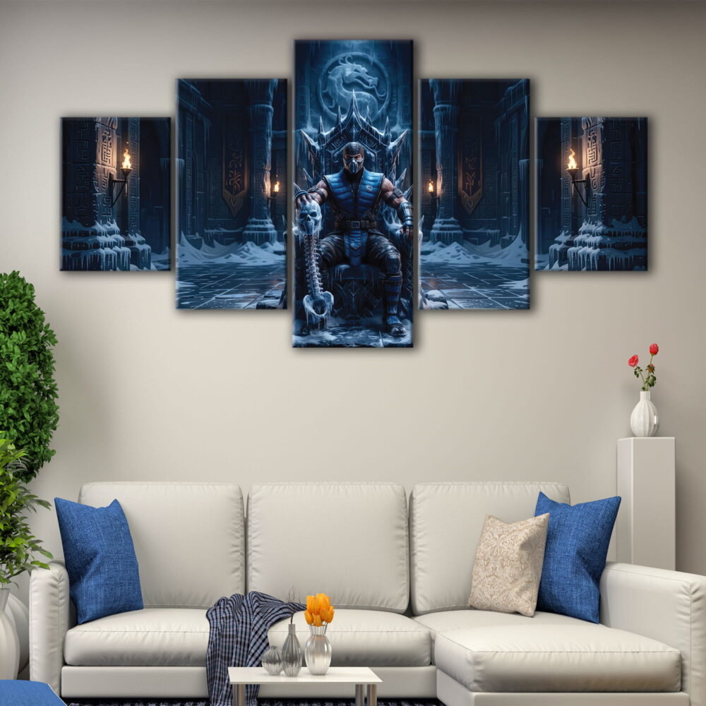 5 panels sub-zero throne canvas art