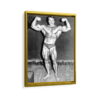 arnold schwarzenegger workout framed canvas gold frame