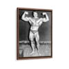arnold schwarzenegger workout framed canvas walnut brown