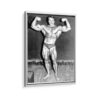 arnold schwarzenegger workout framed canvas white frame