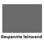 Gespannte leinwand