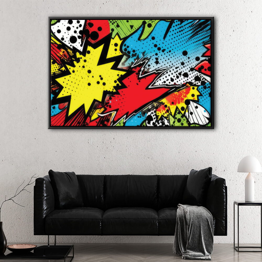 comics illustration floating frame canvas