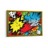 comics illustration framed canvas gold frame