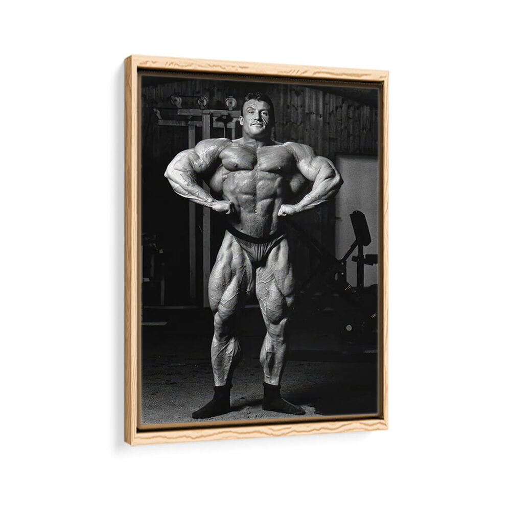 dorian yates framed canvas natural beige