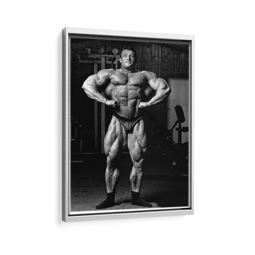 dorian yates framed canvas white frame