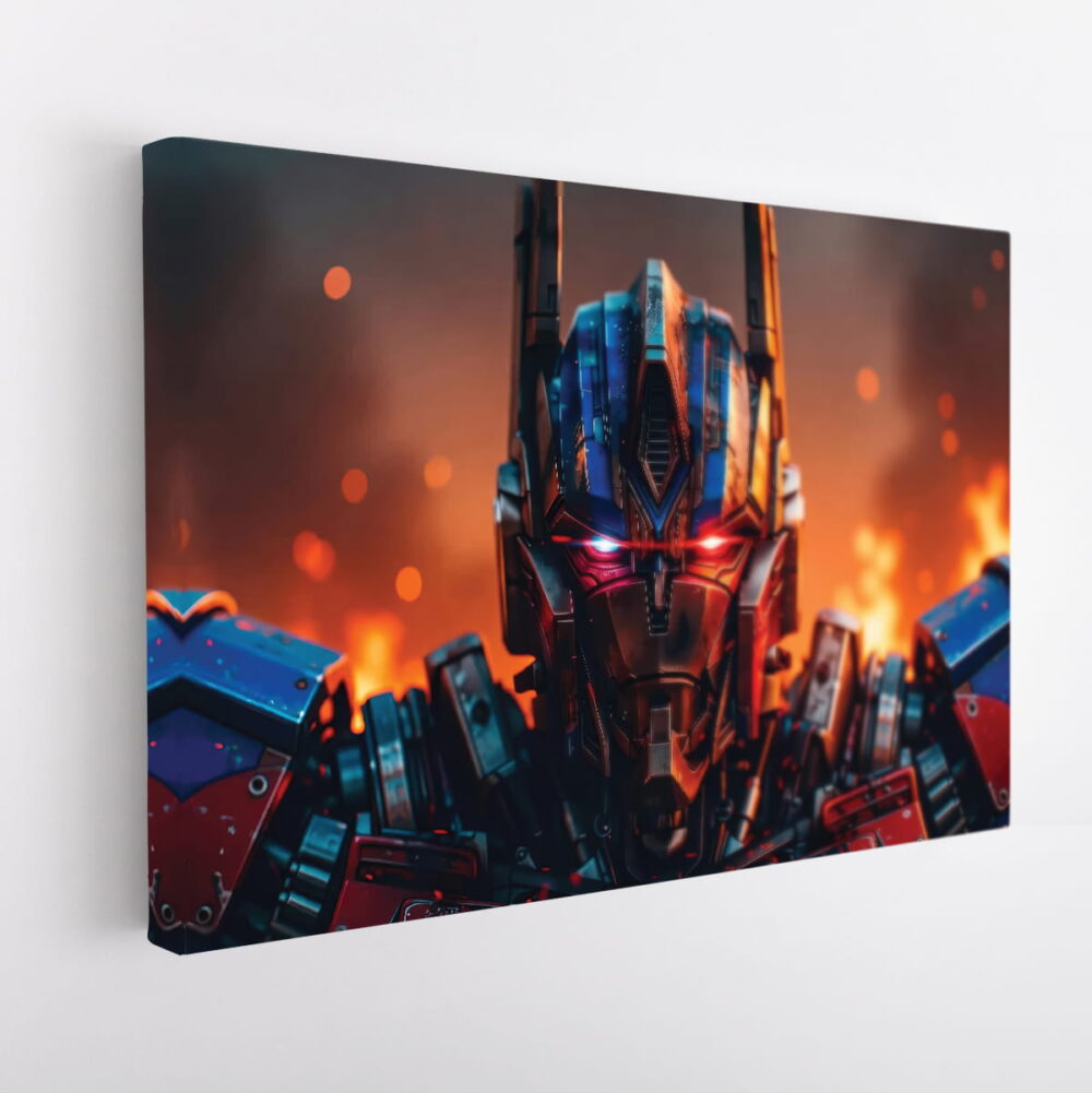 optimus prime fury stretched canvas