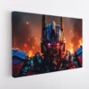 optimus prime fury stretched canvas