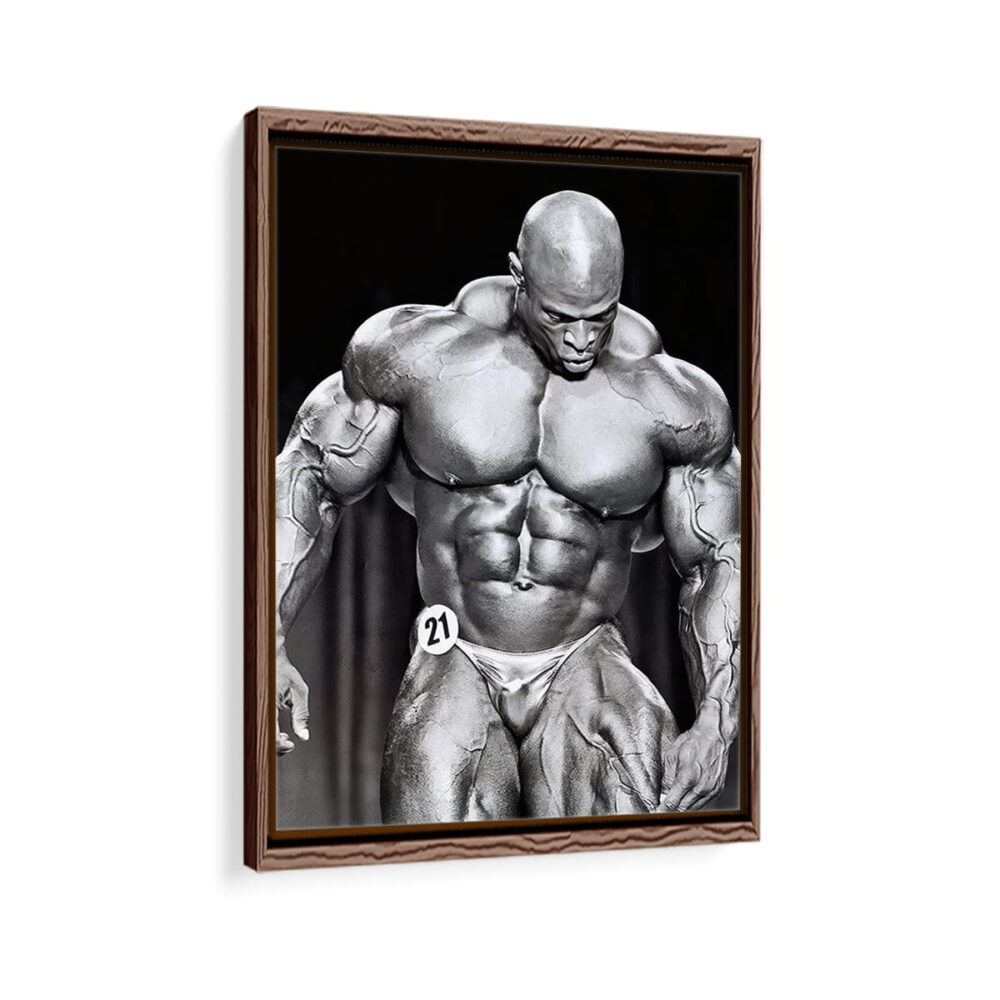 ronnie coleman framed canvas walnut brown
