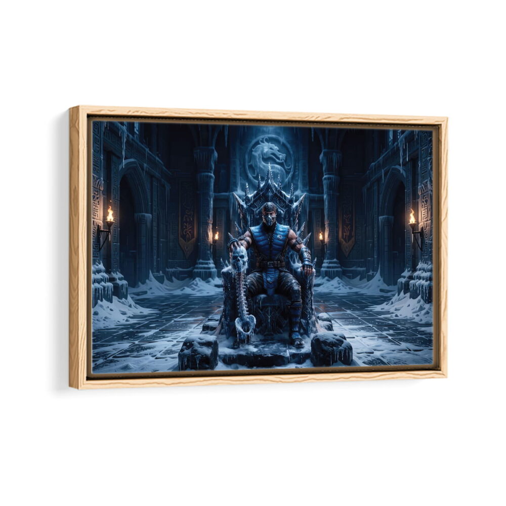 sub-zero throne framed canvas natural beige