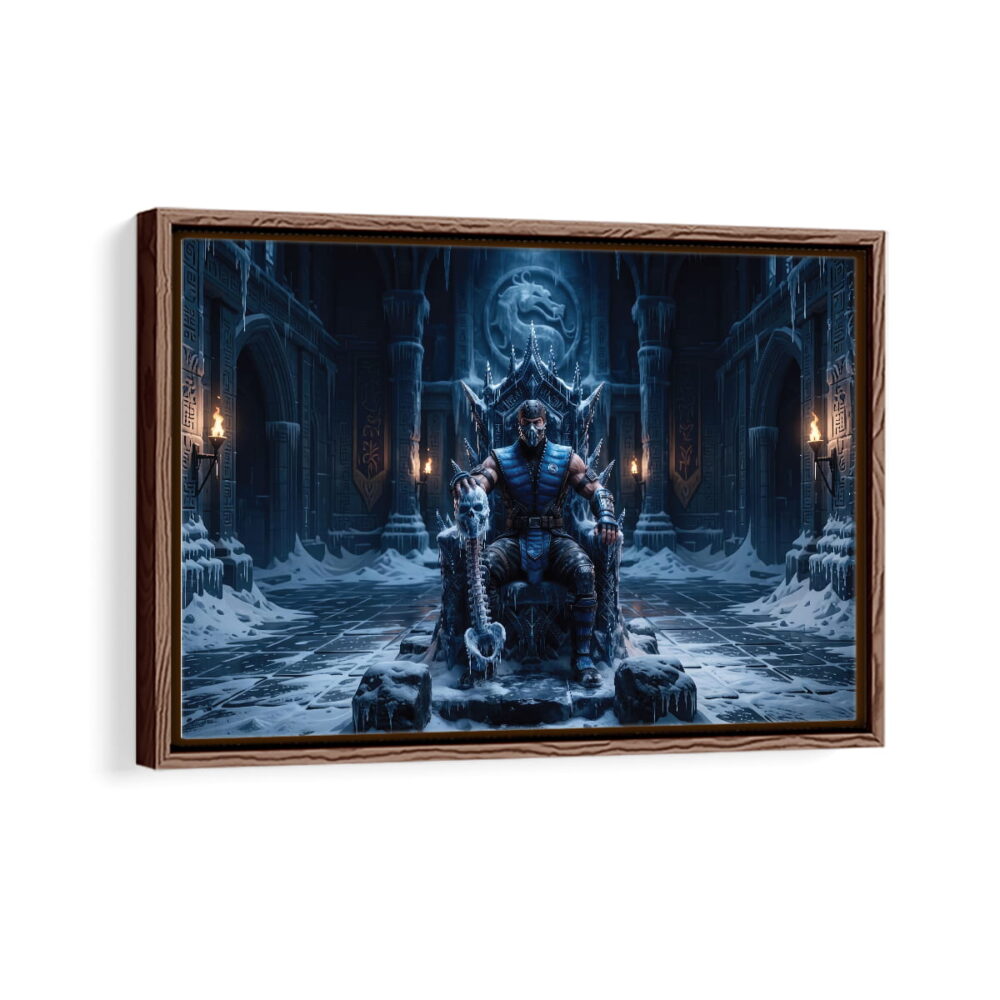 sub-zero throne framed canvas walnut brown