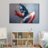 1 panel captain america shield canvas art