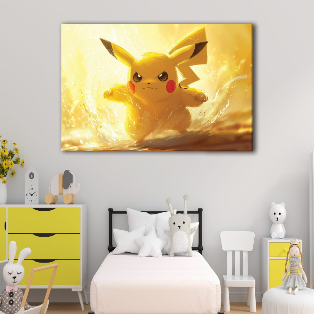 1 panel cute pikachu canvas art