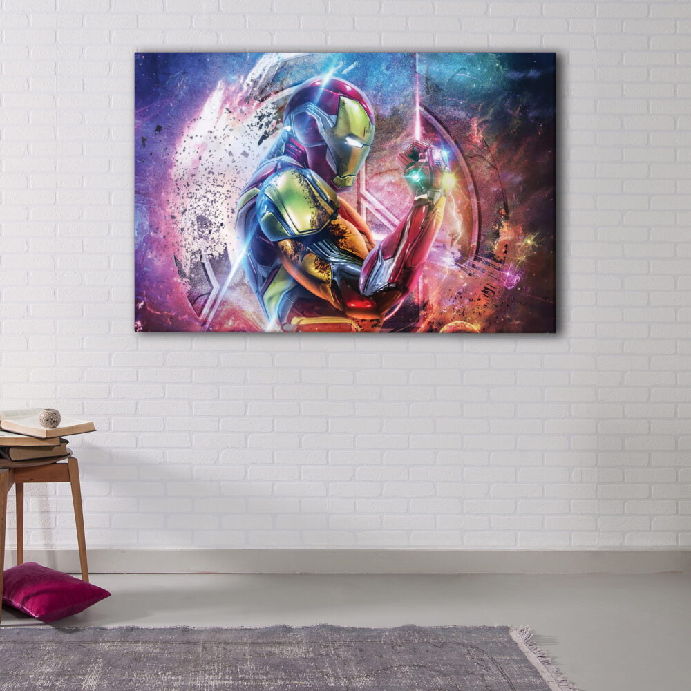 1 panel iron man infinity stones canvas art