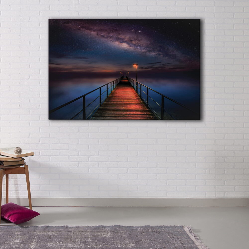 1 panel milky way pier canvas art