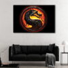 1 panel mortal kombat dragon canvas art